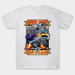 Speed Shop - Hot Rods and Muscle Cars T-Shirt